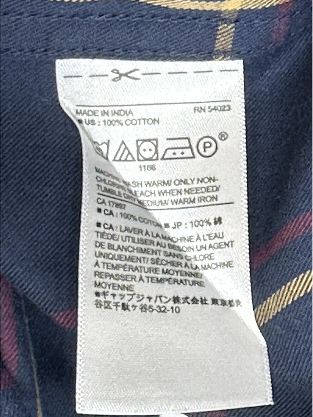 Banana Republic Checked Untucked Fit Button Up Blue Men L
